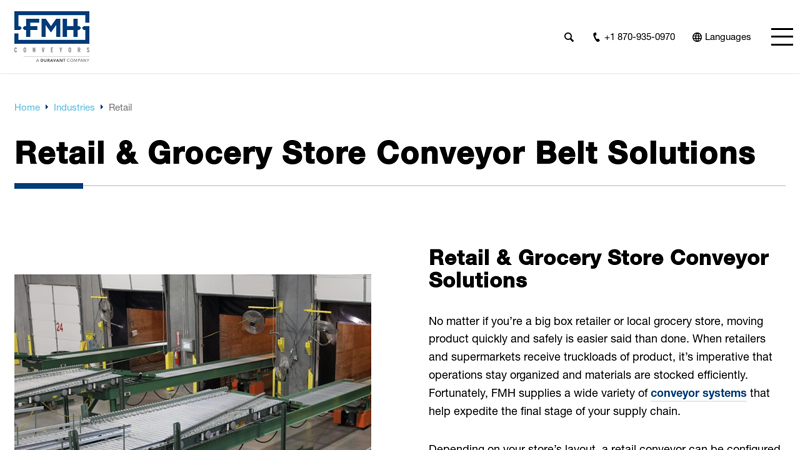Retail & Grocery Store Conveyor Belt Solutions