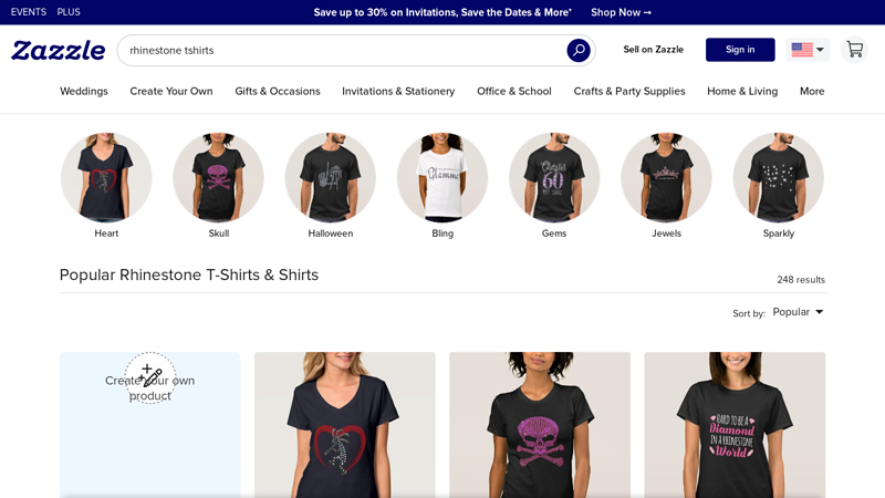 Rhinestone T-Shirts & T-Shirt Designs custom t-shirts