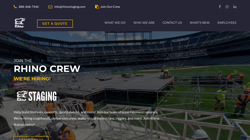 Rhino Staging » Professional Crews for Live Events