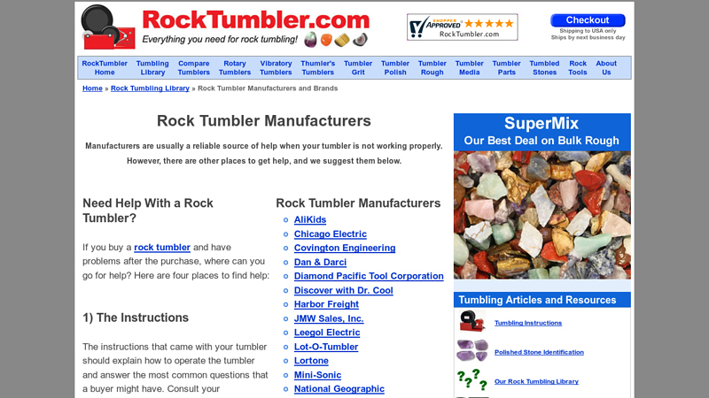 Rock Tumbler Manufacturers