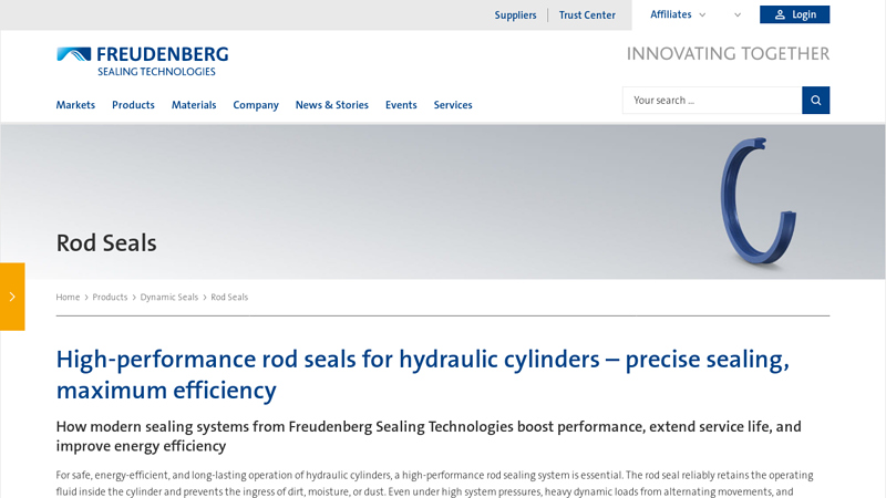 Rod Seals, Hydraulic Cylinder Seals