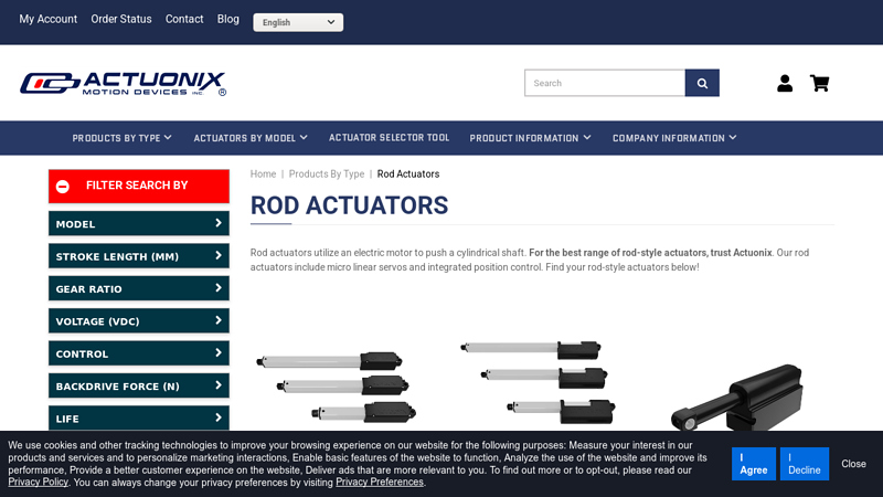 Rod Style Actuators