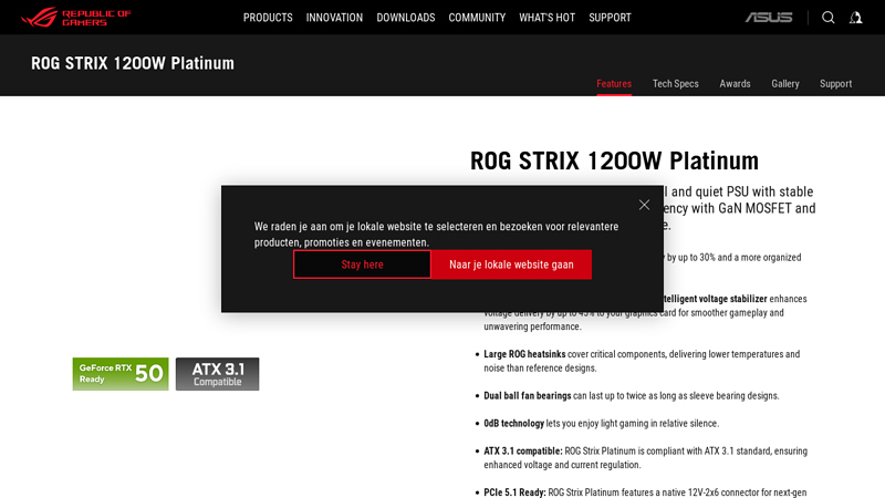 ROG STRIX 1200W Platinum