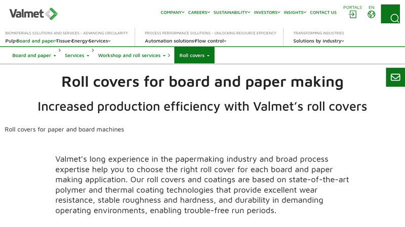 Roll covers for board and paper making