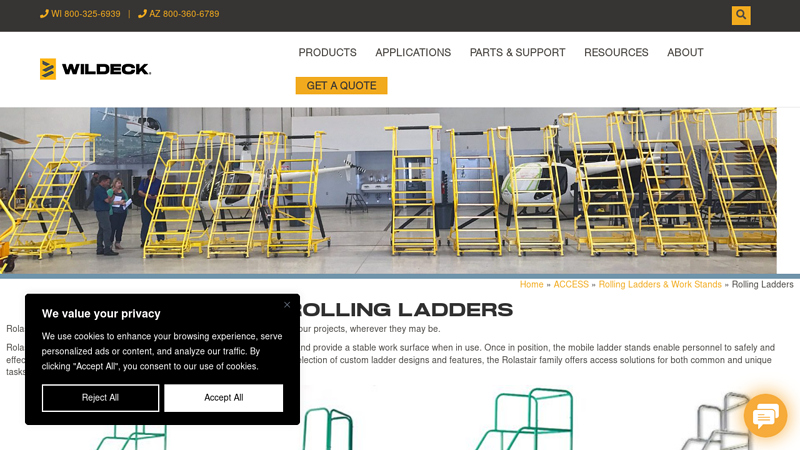 Rolling Ladder & Rolling Stairs