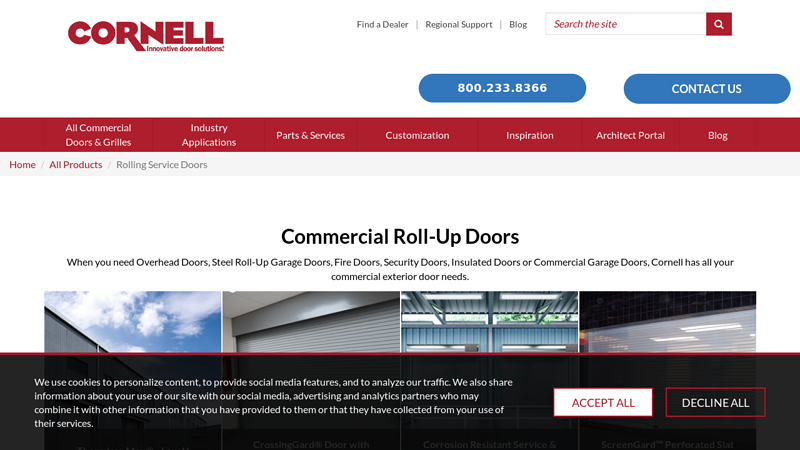 Rolling Service Doors for Commercial Use