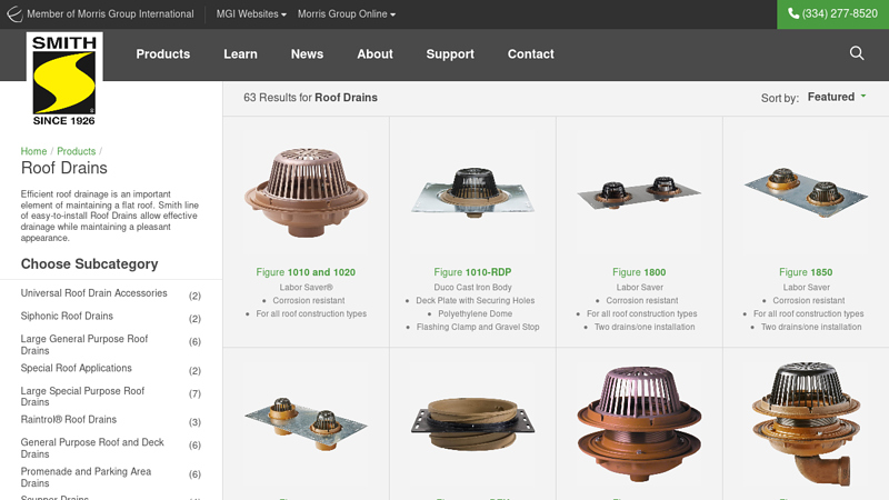 Roof Drains & Drainage Systems