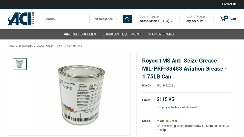 Royco 1MS Anti-Seize Grease