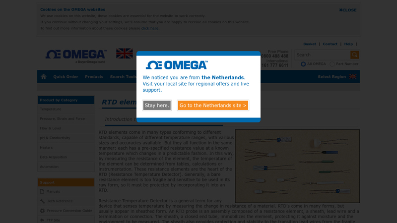 RTD elements and sensors