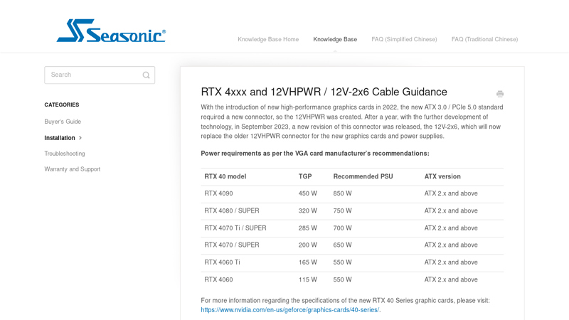 RTX 4xxx and 12VHPWR / 12V