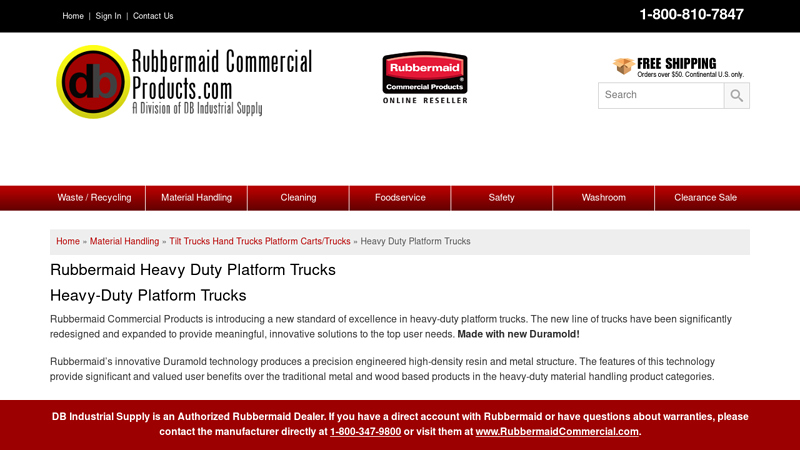 Rubbermaid Duramold Heavy Duty Platform Trucks