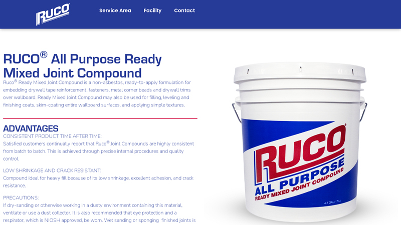 RUCO ® All Purpose Ready Mixed Joint Compound