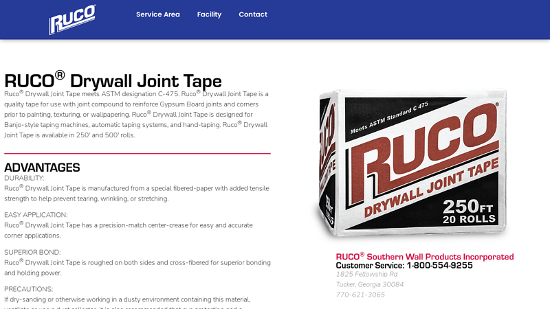 RUCO ® Drywall Joint Tape