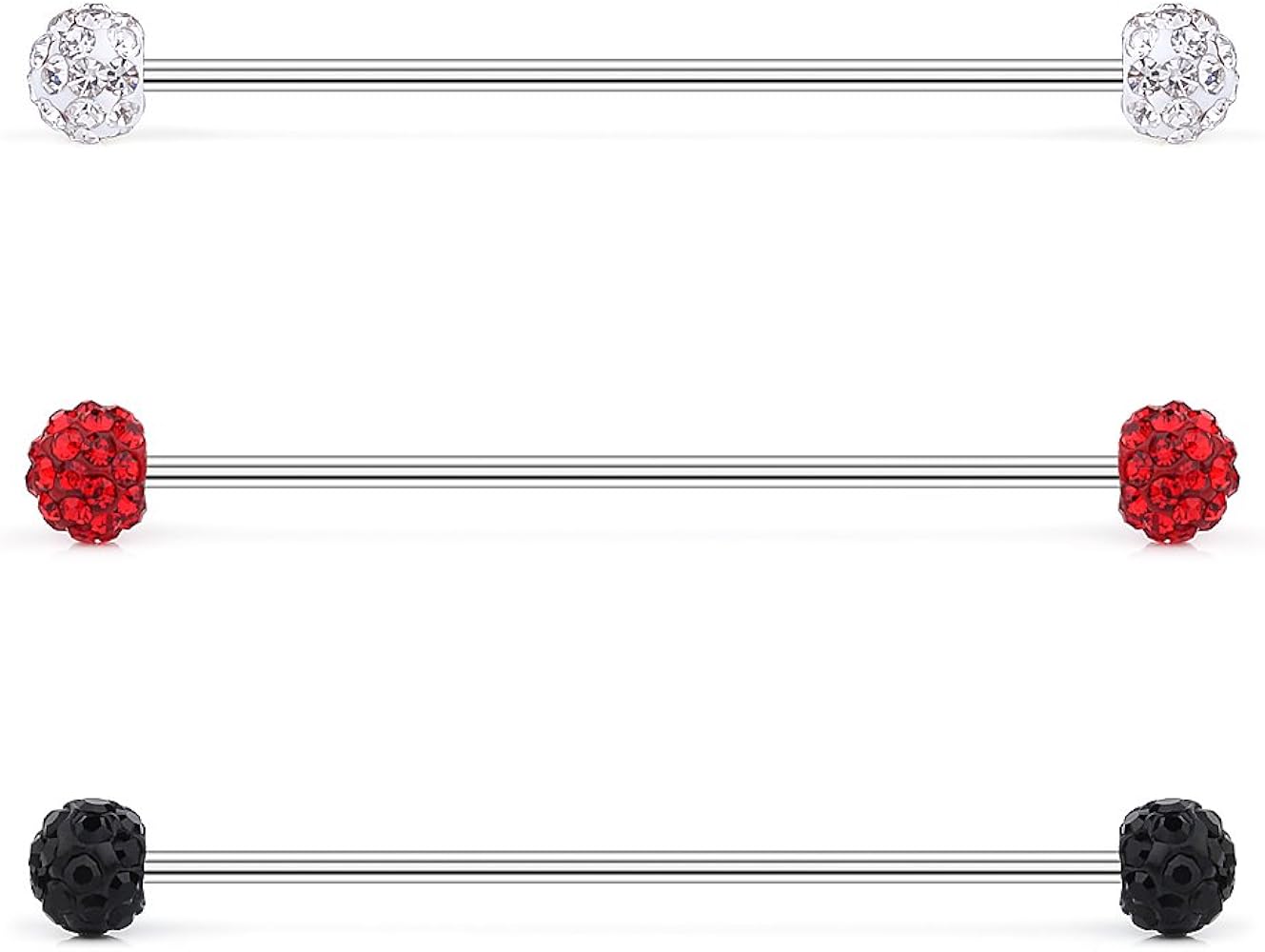 Ruifan 16G Stainless Steel Industrial Barbell Earring