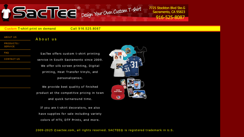 SacTee: Custom T custom t-shirts