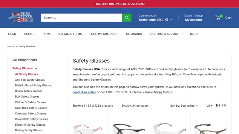 Safety Glasses & Protective Eyewear