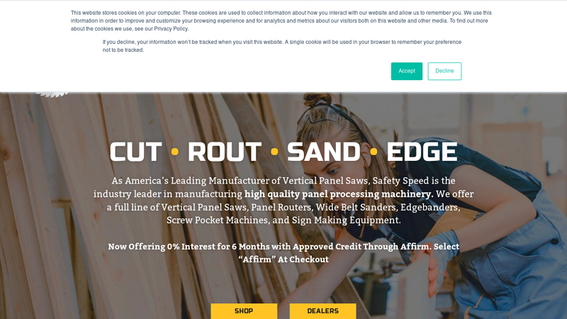 Safety Speed Panel Processing Machinery