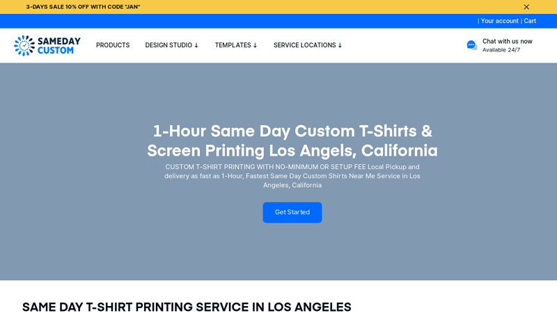 Same Day  & Screen Printing in Los Angels, CA custom t-shirts