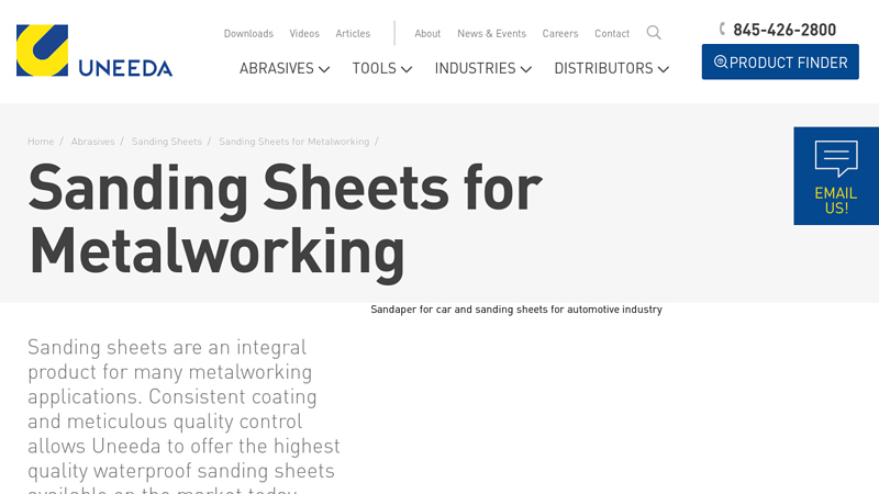 Sanding Sheets for Metalworking