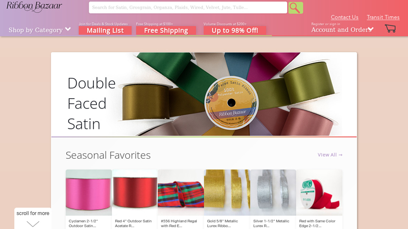 Satin and Grosgrain Ribbons, Laces, Tulle & Much More ...