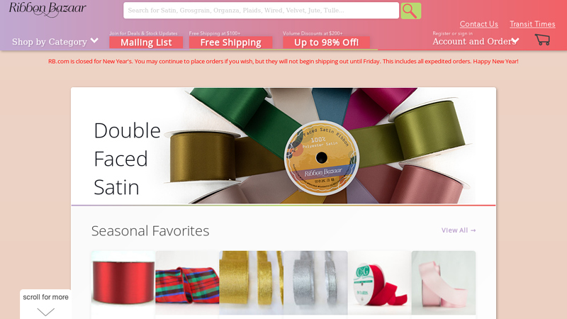 Satin and Grosgrain Ribbons, Laces, Tulle & Much More ...