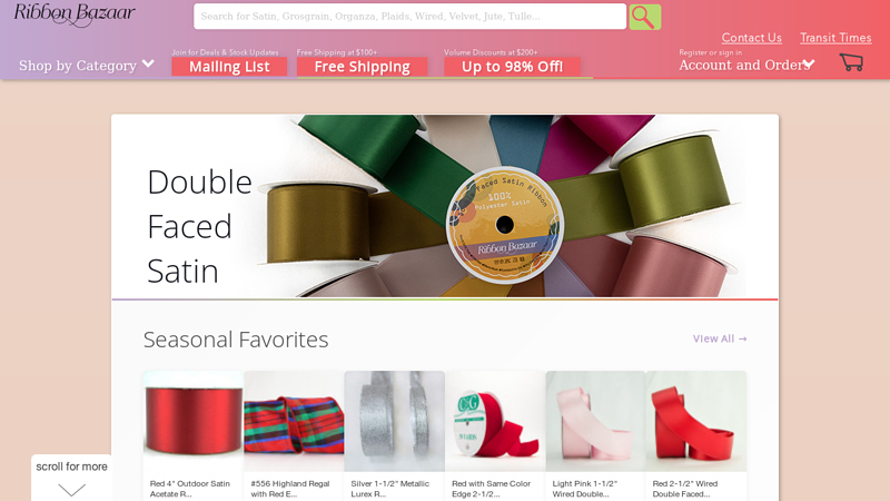 Satin and Grosgrain Ribbons, Laces, Tulle & Much More ...