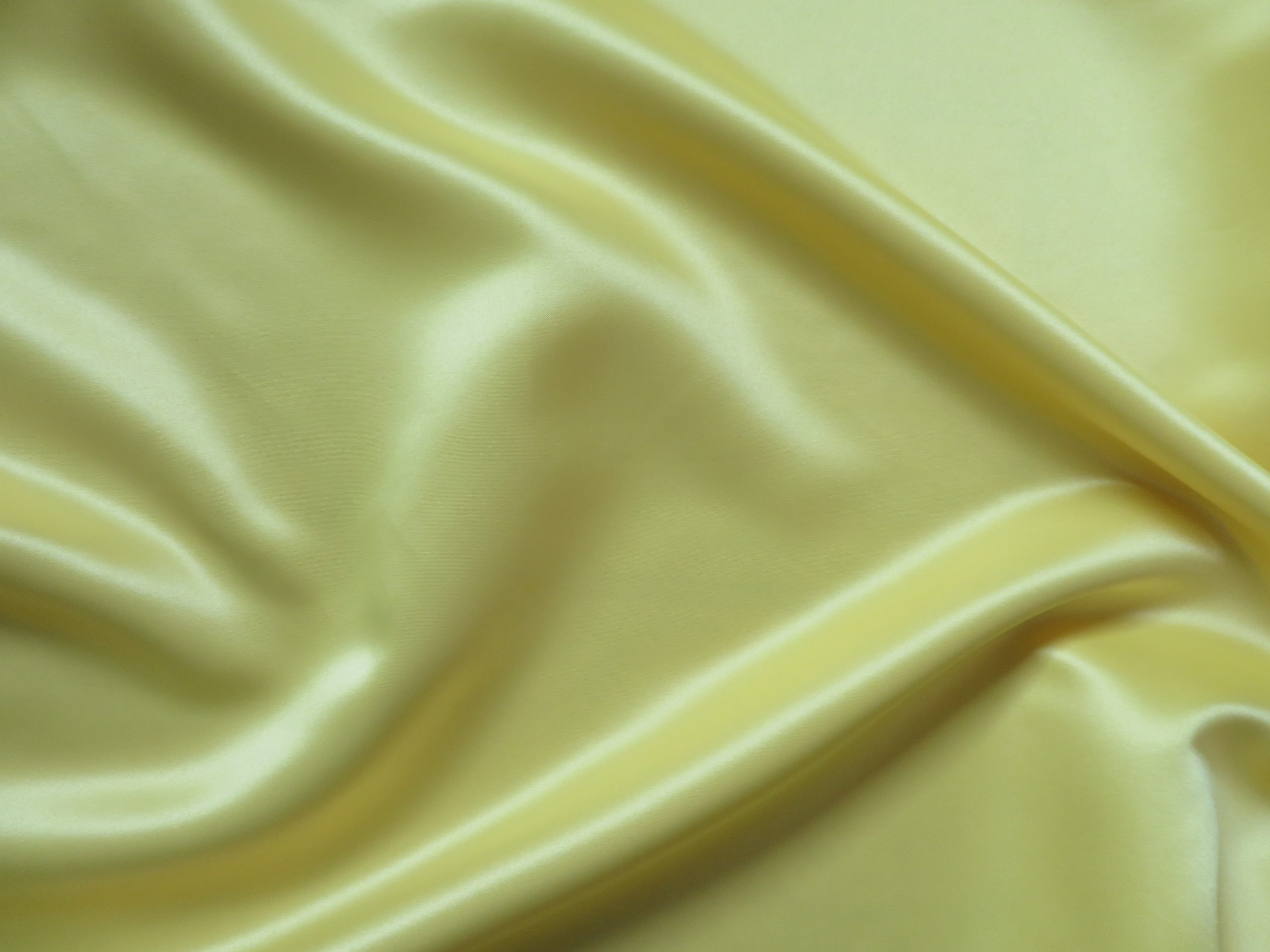 Satin, Peau De Soi, 100% Poly, 60″ wide, Bright Yellow