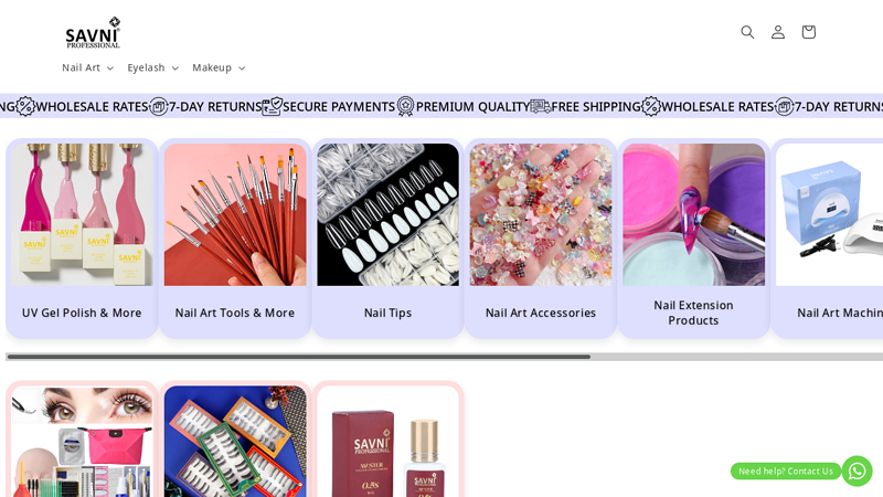 Savni Store, your one stop solution for all nails and eyelash needs!