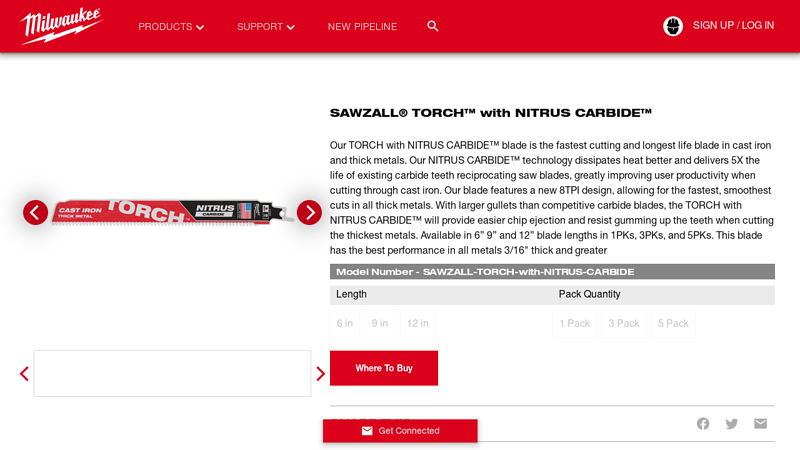 SAWZALL The TORCH with NITRUS CARBIDE