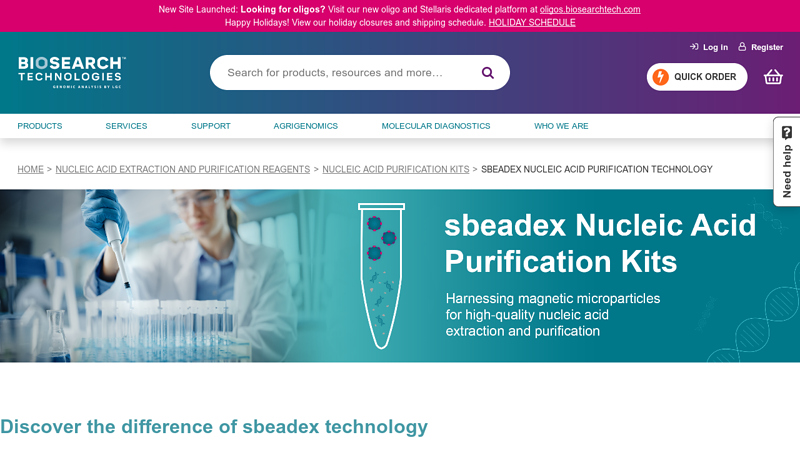 sbeadex Nucleic Acid Purification Technology