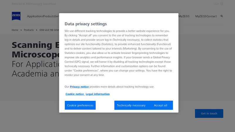 Scanning electron microscopes (SEM)
