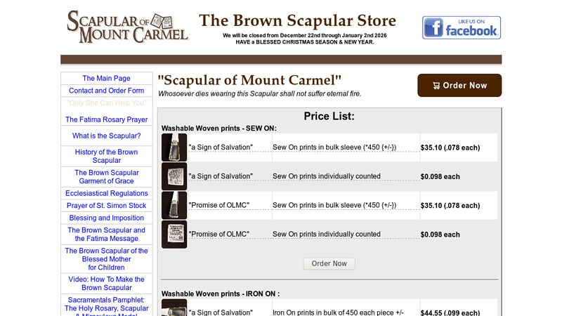 Scapular of Mount Carmel