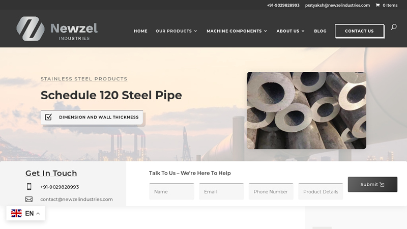 Schedule 120 Steel Pipe
