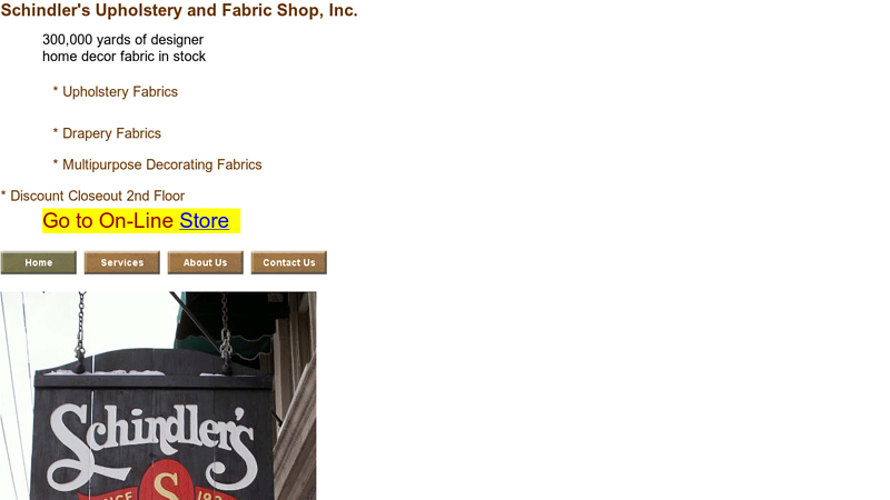 Schindler's Fabrics and Upholstery Shop, Discount Designer Fabric