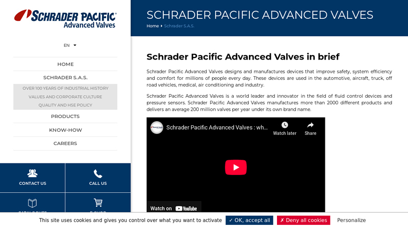Schrader Pacific Advanced Valves