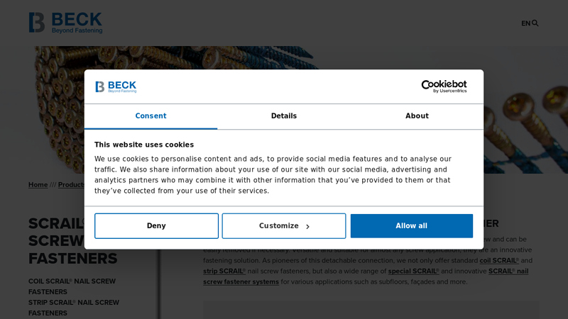 SCRAIL® Nail Screw Fasteners