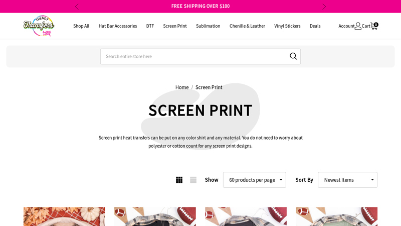 Screen Print Heat Transfer Designs