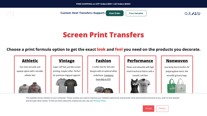 Screen Print Transfers