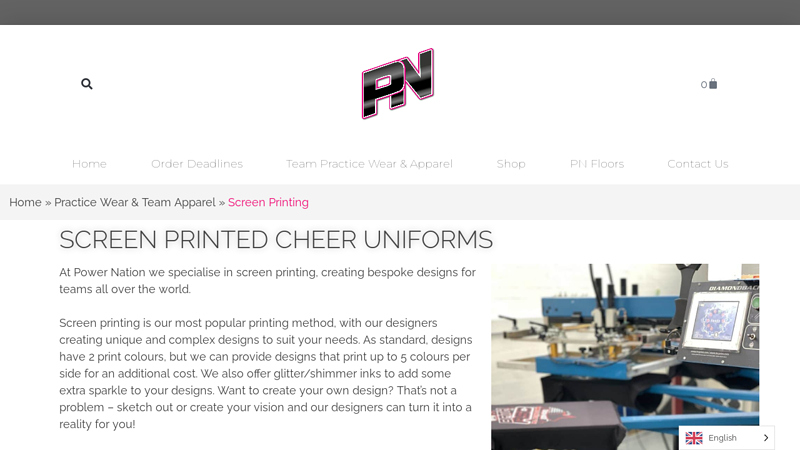 Screen Printed Cheer Uniforms custom t-shirts