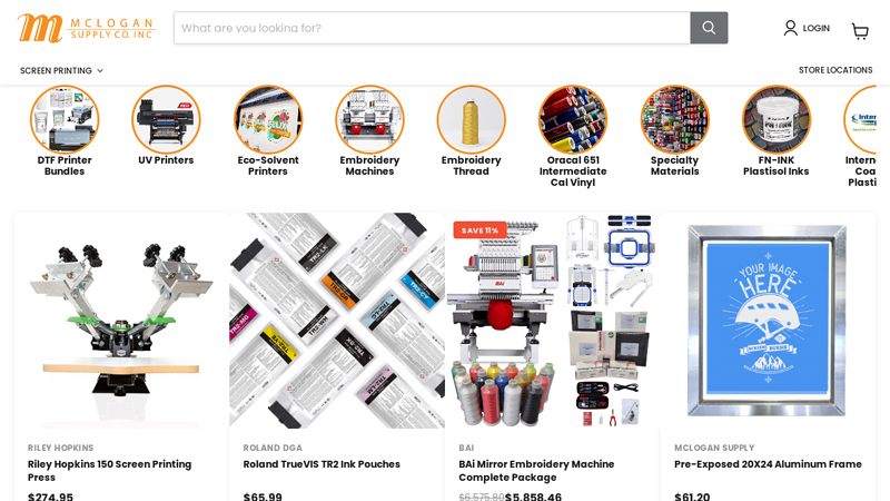 Screen Printing, Heat Transfer, and DTG Supplies & Equipment