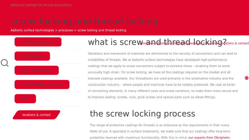 Screw lock protective coatings & thread sealing