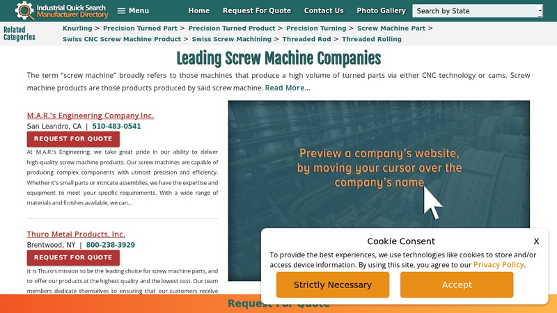 Screw Machine Products Manufacturers Suppliers