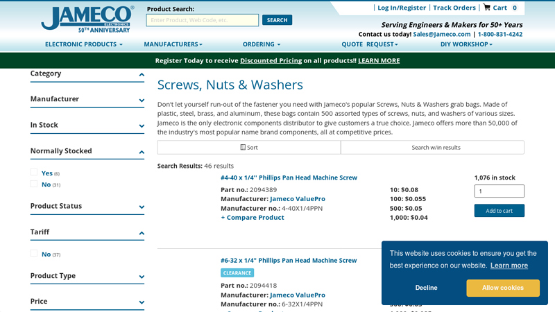 Screws, Nuts & Washers