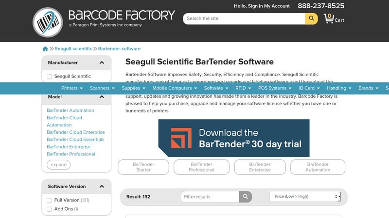 Seagull Scientific BarTender Software
