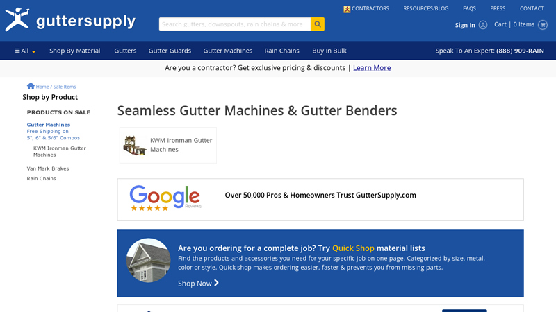 Seamless Gutter Machines & Roll Forming Machines