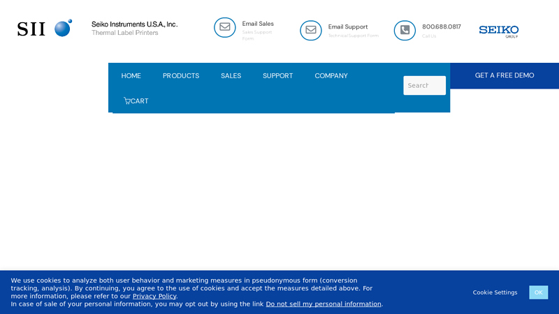 Seiko Instruments USA Smart Thermal Label Printers and Thermal ...