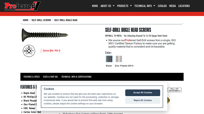 Self drill bugle head