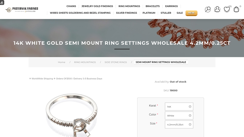 Semi Mount Ring Settings Wholesale