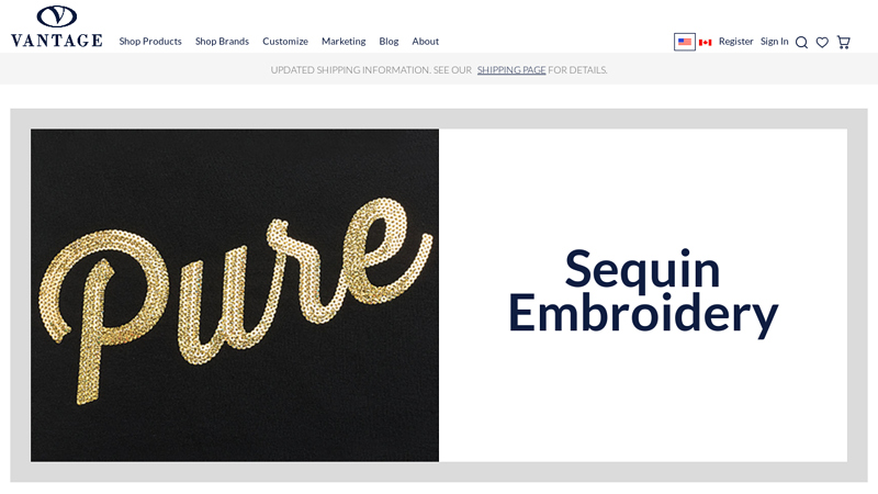 Sequin Embroidery custom t-shirts