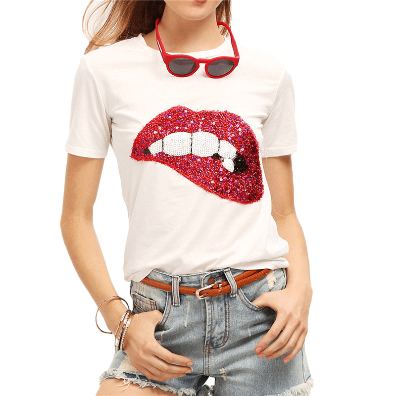 Sequin Printing custom t-shirts